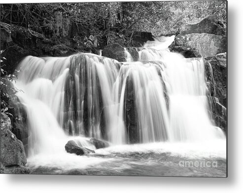 Smoky Mountains Metal Print featuring the photograph Black And White Waterfall by Phil Perkins