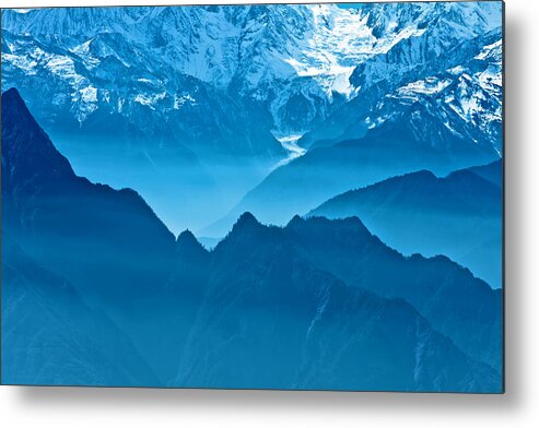 Chinese Culture Metal Print featuring the photograph Blue Scenics #1 by 4x-image