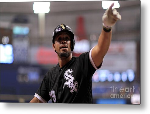 People Metal Print featuring the photograph Chicago White Sox V Tampa Bay Rays by Mike Ehrmann