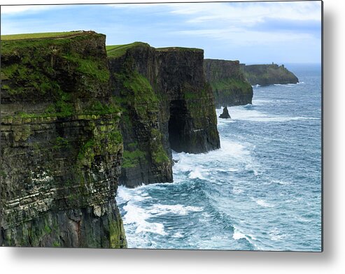 The Burren Metal Print featuring the photograph Cliffs Of Moher #1 by Sasar