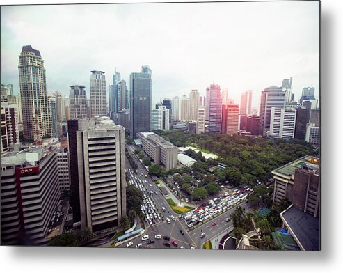 Tranquility Metal Print featuring the photograph Downtown Manila Makati Skyline And #1 by Eternity In An Instant