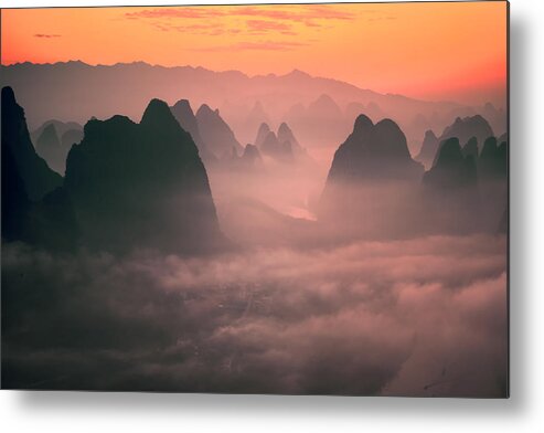 Fog Metal Print featuring the photograph Good Morning #1 by Fabrizio Massetti