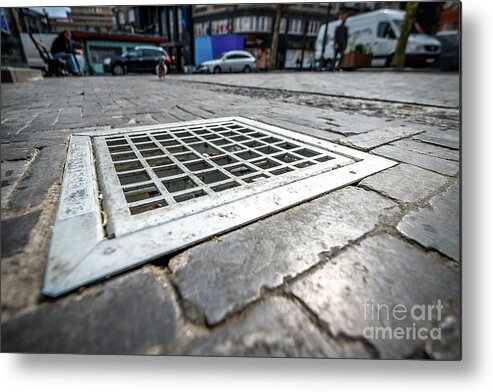 Ash Metal Print featuring the photograph Ground-level Street Ashtray #1 by Marie Van Den Meersschaut/reporters/science Photo Library