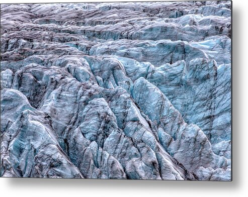 Drone Metal Print featuring the photograph Iceland Glacier by David Letts