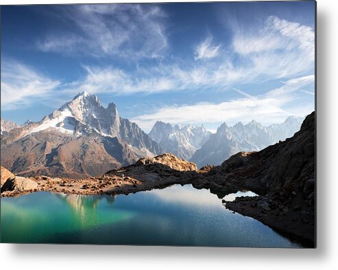 Landscape Metal Print featuring the photograph Incredible View Of Clear Water And Sky #1 by Ivan Kmit