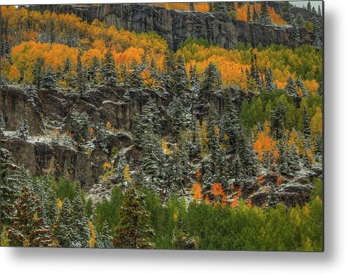Ledges Of Gold Metal Print featuring the photograph Ledges Of Gold #1 by Bill Sherrell