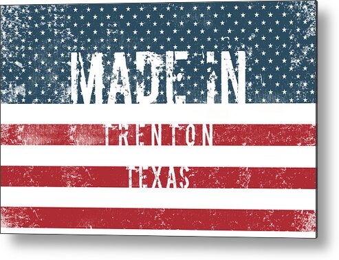 Trenton Metal Print featuring the digital art Made in Trenton, Texas #1 by Tinto Designs