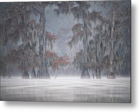 Water Metal Print featuring the photograph Misty Bayou #1 by Roberto Marchegiani