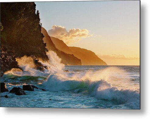 Tranquility Metal Print featuring the photograph Na Pali Coast Kauai #1 by M Swiet Productions