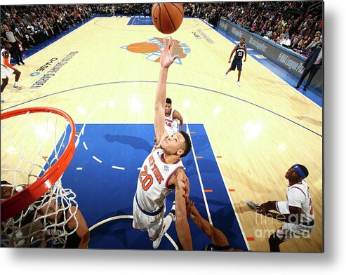 Kevin Knox Metal Print featuring the photograph New Orleans Pelicans V New York Knicks #1 by Nathaniel S. Butler