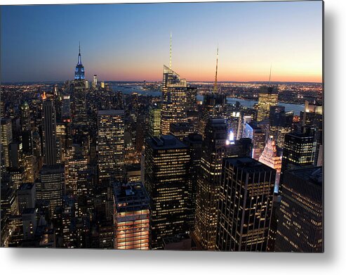 Lower Manhattan Metal Print featuring the photograph New York City #1 by Kevinjeon00