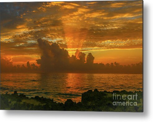 Sun Metal Print featuring the photograph Orange Sun Rays #2 by Tom Claud