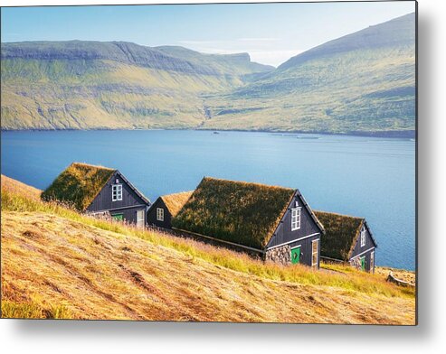 Landscape Metal Print featuring the photograph Picturesque View Of Tradicional Faroese #1 by Ivan Kmit
