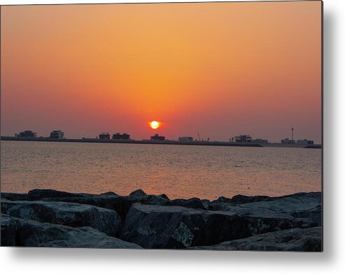 Sunset Landscape Metal Print featuring the photograph Pier Sunset #2 by Rocco Silvestri