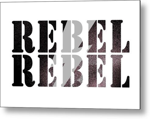 Jimi Hendrix Metal Print featuring the digital art Rebel Rebel #1 by Art Popop
