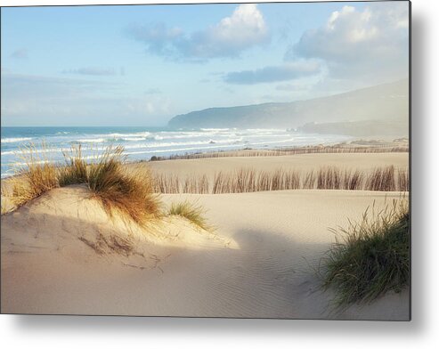 Beach Metal Print featuring the photograph Sand Beach Of Atlantic Ocean At Summer Sunny Morning. #1 by Cavan Images