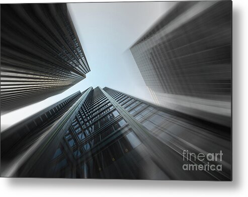 Chicago Metal Print featuring the photograph Skyscrapers in Motion #1 by Raul Rodriguez