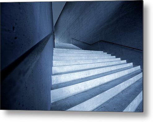 The Next Step Metal Print featuring the photograph Stairs In A Modern Building #1 by Nikada