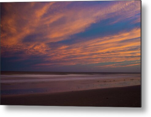 Sun Set Metal Print featuring the photograph Sunset at the Beach #1 by Alan Goldberg