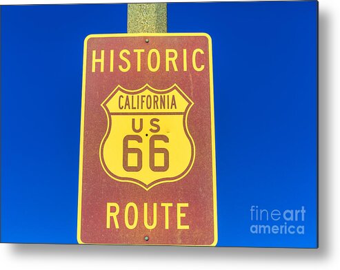 Route 66 Metal Print featuring the photograph the Historic Route 66 #1 by Benny Marty