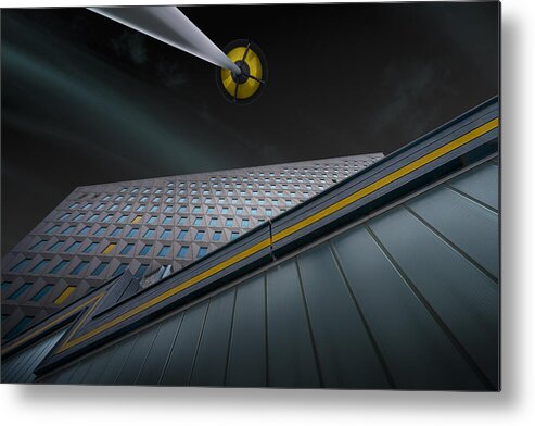 Architecture Metal Print featuring the photograph The Lamppost #1 by Greetje Van Son