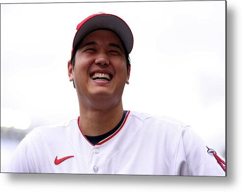 Los Angeles Angels Of Anaheim Metal Print featuring the photograph Shohei Ohtani #13 by Steph Chambers