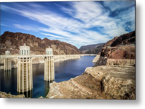 Hoover Metal Print featuring the photograph Wandering Around Hoover Dam On Lake Mead In Nevada And Arizona #17 by Alex Grichenko