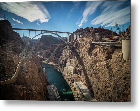 Hoover Metal Print featuring the photograph Wandering Around Hoover Dam On Lake Mead In Nevada And Arizona #18 by Alex Grichenko