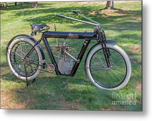 Detroit Single Metal Print featuring the photograph 1911 Detroit Motorcycle by Jim West/science Photo Library
