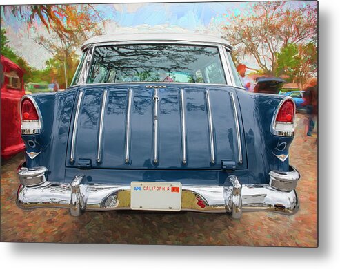 1955 Chevy Nomad Metal Print featuring the photograph 1955 chevrolet Bel Air Nomad Station Wagon 219 by Rich Franco