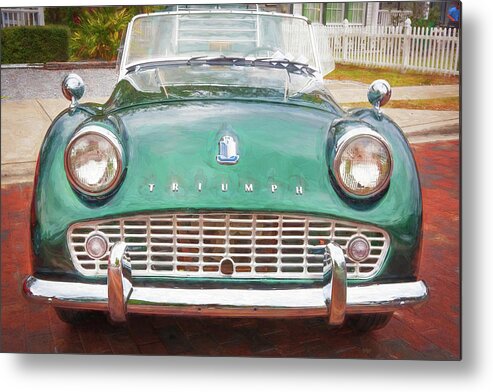 1961 Triumph Tr3 Metal Print featuring the photograph 1961 Triumph TR3 005 by Rich Franco