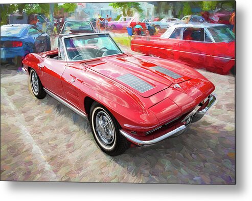 1963 Chevy Metal Print featuring the photograph 1963 Chevy C2 Corvette Convertible A101 by Rich Franco