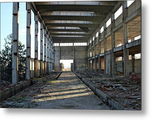Architecture Metal Print featuring the photograph Abandoned building,Haskovo,Bulgaria #2 by Martin Smith