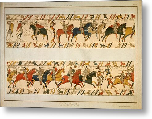 Horse Metal Print featuring the photograph Bayeux Tapestry #2 by Hulton Archive