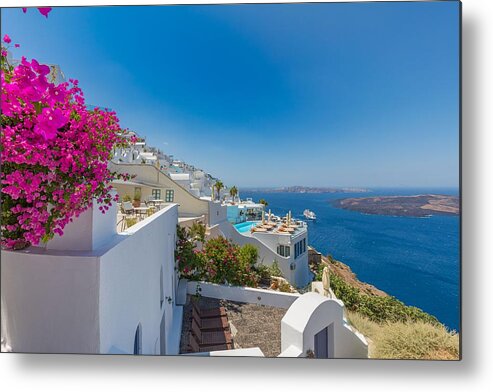 Landscape Metal Print featuring the photograph Beautiful Panoramic Street View #2 by Levente Bodo