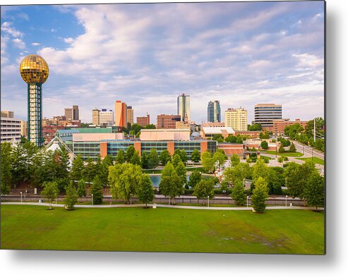 Landscape Metal Print featuring the photograph Knoxville, Tennessee, Usa Downtown #2 by Sean Pavone