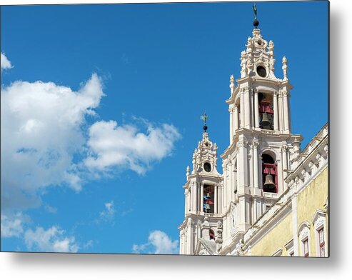 Bell Tower Metal Print featuring the photograph Marfa, Portugal A Monumental Baroque #2 by Julien Mcroberts