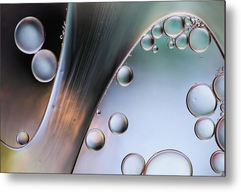 Oil Metal Print featuring the photograph Oil And Water #2 by Mandy Disher