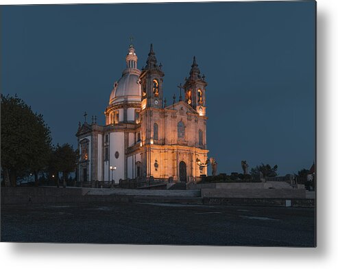 Architecture Metal Print featuring the photograph Sameiro by Abilio Oliveira