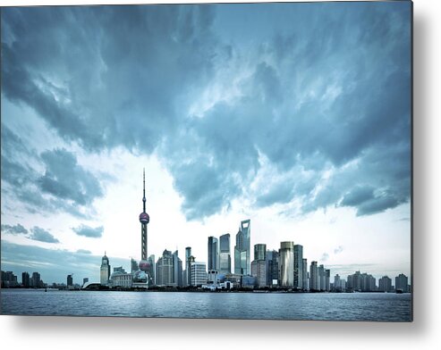 Chinese Culture Metal Print featuring the photograph Shanghai Skyline #2 by Nikada