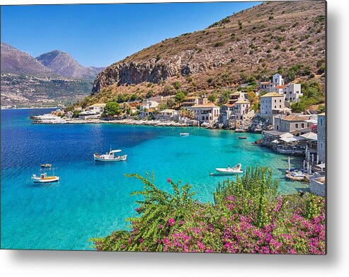 Landscape Metal Print featuring the photograph Traditional Fishing Village Limeni #2 by Jan Wlodarczyk