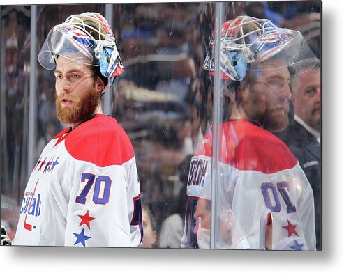 Playoffs Metal Print featuring the photograph Washington Capitals V New York Rangers #2 by Jared Silber