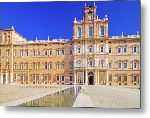 Emilia Metal Print featuring the photograph water in front of Royal palace #2 by Vivida Photo PC