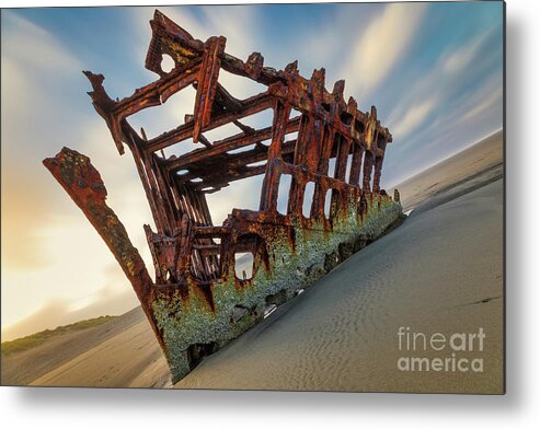 Shipwreck Metal Print featuring the photograph Wreck Of The Peter Iredale by Doug Sturgess