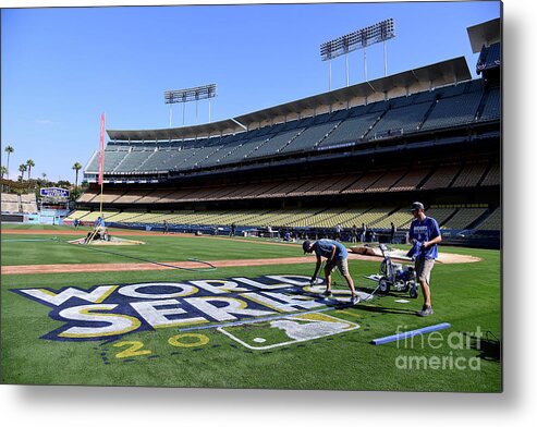 American League Baseball Metal Print featuring the photograph 2017 World Series Previews - Los by Harry How