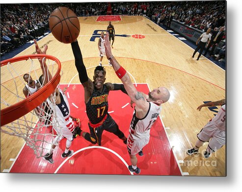 Playoffs Metal Print featuring the photograph Atlanta Hawks V Washington Wizards by Ned Dishman