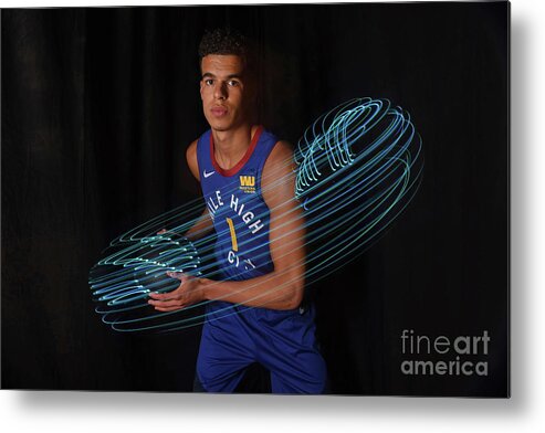 Michael Porter Jr Metal Print featuring the photograph 2018 Nba Rookie Photo Shoot #24 by Brian Babineau