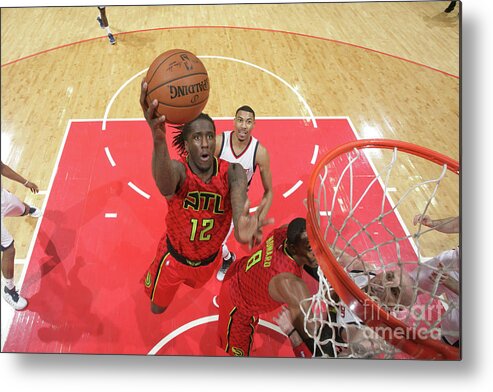 Playoffs Metal Print featuring the photograph Atlanta Hawks V Washington Wizards - by Ned Dishman