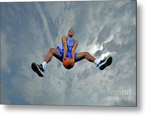 Dennis Smith Jr Metal Print featuring the photograph 2017 Nba Rookie Photo Shoot #25 by Jesse D. Garrabrant