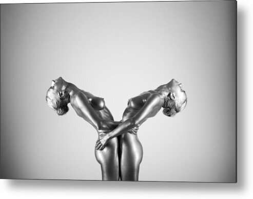 Fine Art Nude Metal Print featuring the photograph #3 by Arkadiusz Branicki